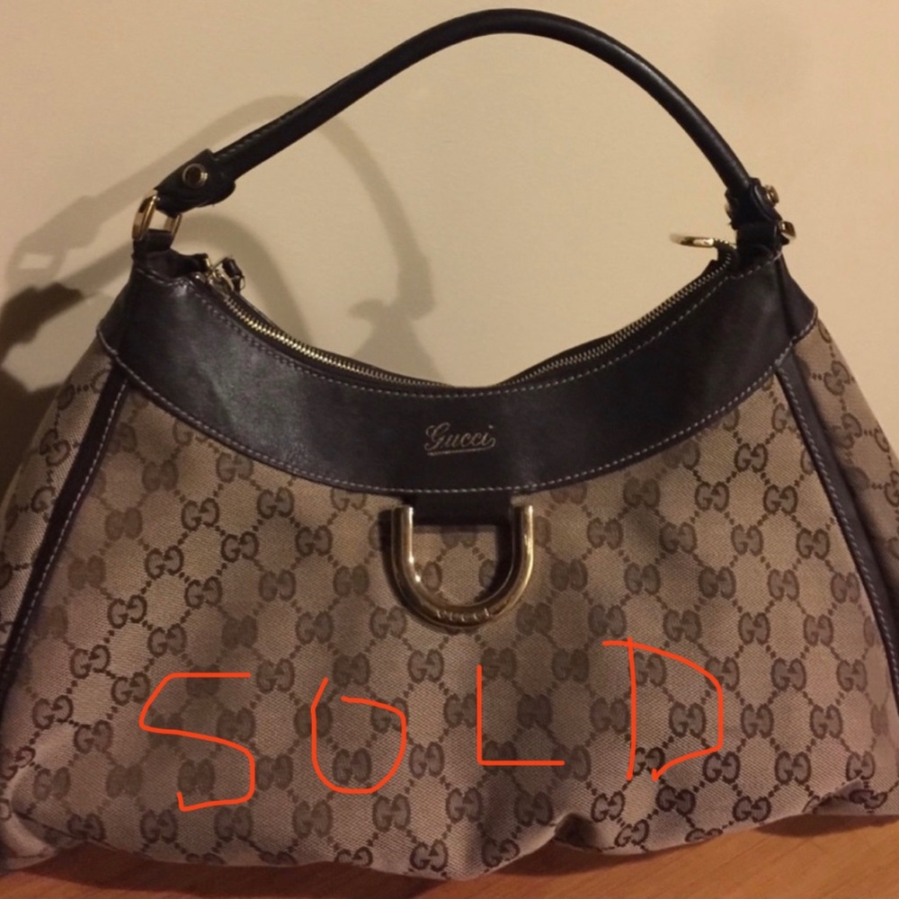 SOLD - GUCCI GG D-Ring Monogram Bag